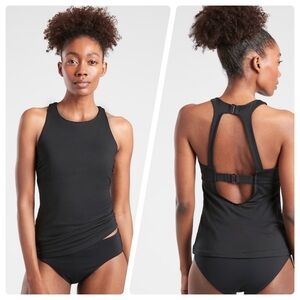 Athleta Maldives High Neck Tankini // Black